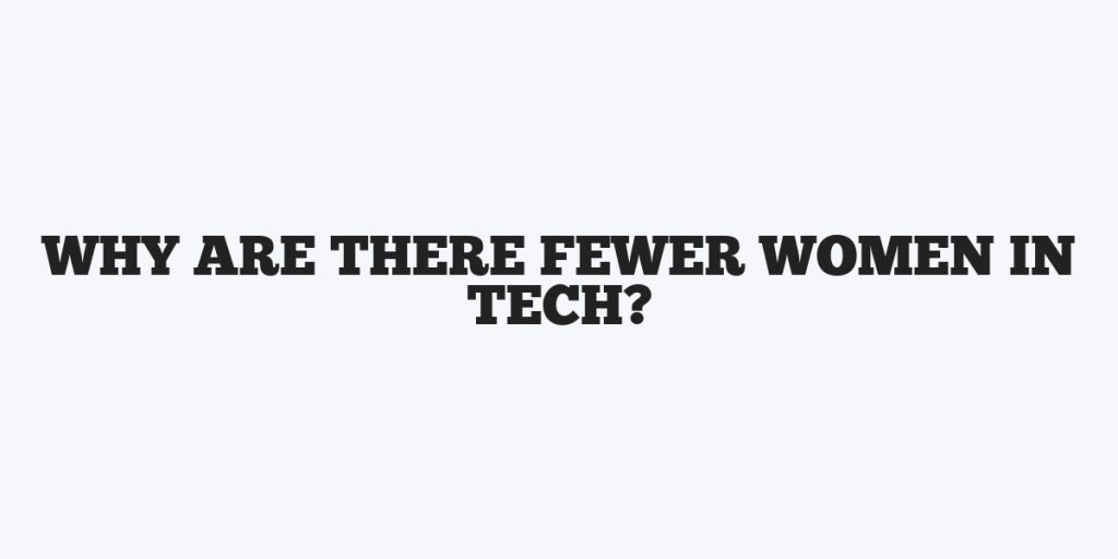 Why are there Fewer Women in Tech?